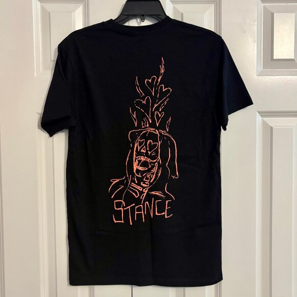 NWT Stance "Burn for You" Graphic Black T Shirt Men S - Picture 4 of 7
